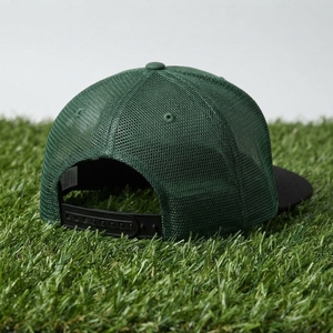 Casquette de baseball verte pour homme, style trucker, avec logo brodé personnalisé, dos en maille, ajustable, streetwear - Product Image 5