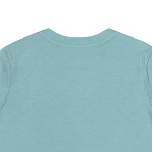 T-shirt bleu clair décontracté pour femme, col rond, en coton doux, manches courtes, vêtement de mode décontracté pour tous les jours - Product Image 6