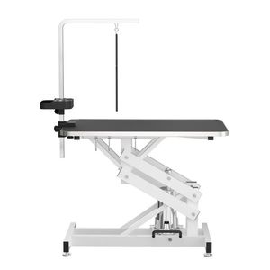 Tavolo Idraulico Professionale per Toelettatura Cani con Piano Antistatico, Braccioli Regolabili a Z da 21-36 Pollici, Coprilaccio e Organizer Porta Attrezzi - Product Image 1