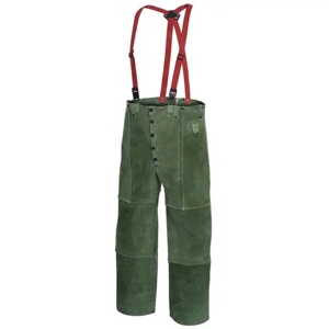 Premium Cowhide <b>Split</b> Leather Welding <b>Trouser</b> Custom Design Industrial Safety Clothing Fire Resistant CE Certified Heat - Product Image 1