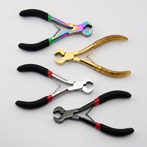 Custom Stainless Steel Micro Bead Fusion Bond Removal Pliers for Hair Extensions Easy-Open Spring Action Cutting Edges Safe - Product Image 6