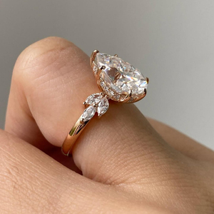 Anillo de compromiso con diamante de 3 quilates, corte pera, cultivado en laboratorio, oro de 14k, elegante, brillante, atemporal, joyería nupcial, regalo para ella. - Product Image 2