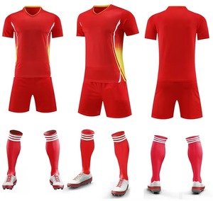 Conjunto de Uniforme de Fútbol para Hombre, Color Azul Coral, Sublimado, Poliéster Transpirable, Pantalones Cortos, Calcetines, Ropa Deportiva para Adultos - Product Image 2