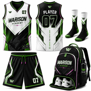 Customized Basketball Jersey Set Professional Team Wear Polyester Sublimation Basketball Complete Accessories Kit - Product Image 2