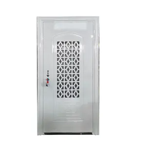 India venda quente branco de alta qualidade janela de segurança em aço porta da cozinha com porta pequena