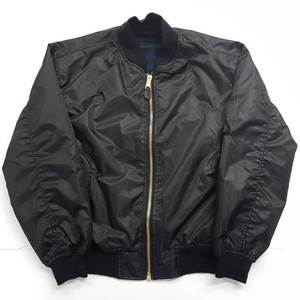 Black Bomber Jacket Solid <b>Colour</b> Zipper Closure Classic Inspired Design Premium <b>Canvas</b> Fabric and OEM - Product Image 1