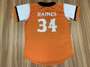 Gran Oferta personalizada 100% poliéster Raglan béisbol Jersey transpirable botón abajo camisa - Product Image 6