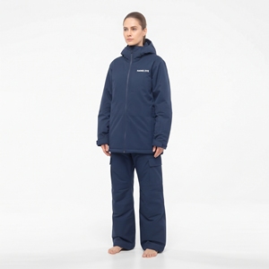 Traje de esquí para mujer, impermeable, resistente al viento, cálido, grueso, para invierno, con cremallera, ropa deportiva - Product Image 3