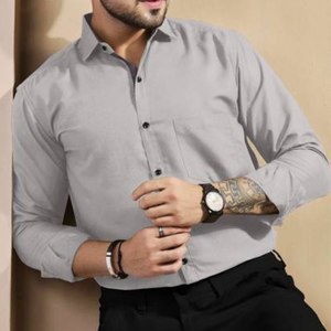 Chemise pour homme à manches longues, décontractée, pour le bureau, manches longues, fabrication OEM personnalisée - Product Image 5