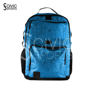 Sac à dos unisexe Civic Sports tendance, en PU, à paillettes, imperméable, vintage, brillant, scintillant, pour l'école, les voyages en plein air, 20-36L - Product Image 1