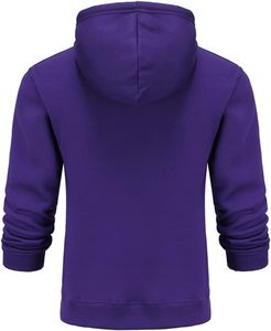 Sweat-shirt polaire à capuche violet pour homme OEM, coupe classique, effet vieilli, idéal pour l'hiver - Product Image 2