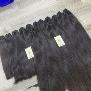 Extensiones de trama de onda de paquete negro Natural de cabello humano vietnamita crudo de trama de máquina de doble estiramiento alineado con cutículas completas - Product Image 4