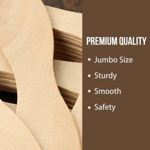 Paquete de 50 Palitos Ondulados de Bambú y Madera de 8 Pulgadas, Abanicos Grandes para Manualidades, Programas de Boda, Proyectos DIY, Manualidades con Palitos de Popsicle - Product Image 3