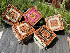 Nouveau Style occidental fabriqué à la main cheveux usinés sur la peau fourrure cuir boîte à bijoux mignon à la mode voyage bijoux essentiels stockage minimal - Product Image 3