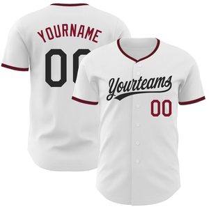 Custom Name Baseball Jersey Breathable 100% Polyester Short Sleeve Printed Full Button Shirt for All Seasons - Product Image 1