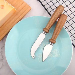 Juego de Cuchillos Verticales para Queso Yun de Alta Gama, Mini Cuchillo para Pan, Mermelada y Mantequilla de Cacahuete, Mango de Madera Ecológico, para Cocina y Hogar - Product Image 1