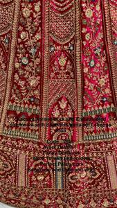 Lehenga Choli traditionnel indien rose brodé, avec dupatta en filet et mélange de soie, broderie riche, extensible, longueur ras du sol, pour mariage - Product Image 4