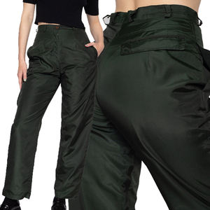 Pantalon coupe droite ample en nylon pour femme, coupe-vent personnalisé, imperméable, style survêtement, 2026 - Product Image 1