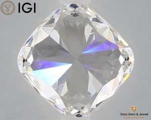 เพชร CVD ผลิตในห้องปฏิบัติการ พร้อมใบรับรอง IGI รูปทรงสี่เหลี่ยมคุชชั่น ความสะอาดระดับ VS1 สี E น้ำหนัก 1.50 กะรัต เหมาะสำหรับออกแบบแหวน - Product Image 4