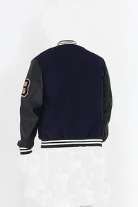 High Quality Vintage Letterman Casual <b>Baseball</b> <b>Bomber</b> <b>Jacket</b> Summer Sheep Fur Waterproof Knitted <b>Jacket</b> with Embroidery - Product Image 2