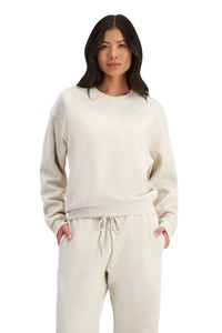 เสื้อสเวตเตอร์แฟชั่นสำหรับผู้หญิงมีโลโก้สีทึบเสื้อสเวตเตอร์คอตตอนผ้าฟลีซสำหรับผู้หญิงเสื้อกันหนาวโอเวอร์ไซส์ลายพิมพ์ออกแบบได้ตามต้องการ - Product Image 4