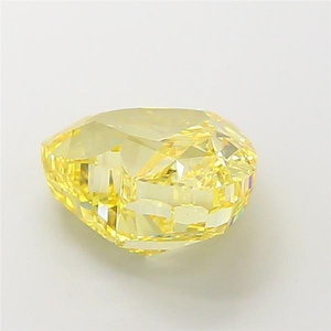 Elegante y llamativo diamante suelto de laboratorio en forma de corazón, color amarillo intenso, 411 quilates, VS1, corte excelente, certificado por IGI, para joyería de lujo. - Product Image 5