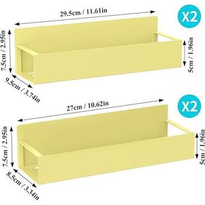 Set di 4 Organizzatori Magnetici Gialli per Spezie, per Frigorifero e Forno, per un'Organizzazione Efficiente - Product Image 6