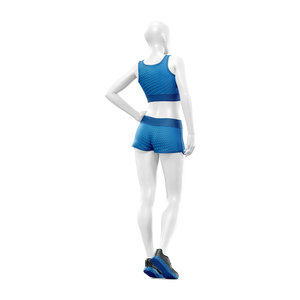 Conjunto Deportivo Sublimado al por Mayor para Mujer, 2 Piezas, Bra y Shorts, Diseño Personalizado, Ropa Deportiva para Gimnasio, Fitness, Yoga, Secado Rápido - Product Image 3
