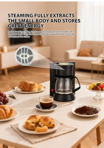 Cafetera Automática de Goteo, 8 Tazas, Jarra de Vidrio Eléctrica, Uso Doméstico, Diseño Moderno, Fácil Operación, 450W, 850ML - Product Image 6