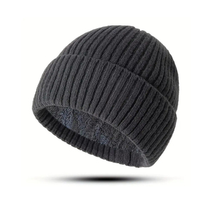 Process Impex Unisex Checkered Ripped Beanie <b>Hat</b> 100% Acrylic Winter Contrast Color Cuff Adult Size 56-58CM Casual Fishing - Product Image 3