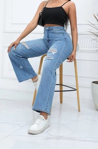 Jeans Rectos para Mujer 2026, Pantalones Vaqueros Holgados con Corte Moderno, Pantalones Casuales de Mezclilla, Jeans Rotos de Pierna Ancha para Mujer - Product Image 3