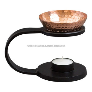 Quemador de Aceites Esenciales de Hierro y Cobre, Difusor de Aroma con Portavelas para Velas de Té - Product Image 4