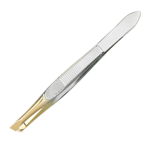 Pince à épiler antistatique non magnétique de haute précision 2026, outil de précision pour l'épilation des poils fins, pointe inclinée en acier inoxydable pour sourcils - Product Image 1