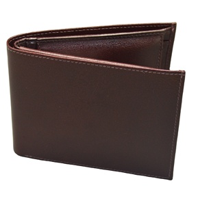 Homens de alta qualidade Slim Bifold Cardholder Listrado Couro Genuíno RFID Bloqueio Botão Moda PU Forro Carteira Curta Aberta - Product Image 1