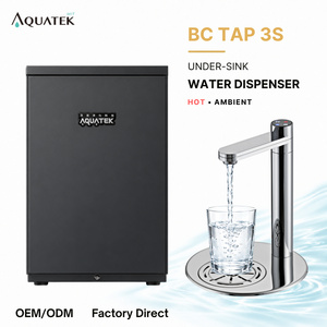 Dispensador de agua bajo fregadero AQUATEK BC TAP 3S, agua caliente y a temperatura ambiente, duradero, de acero inoxidable, eléctrico, 110-240V, grifo táctil. - Product Image 1
