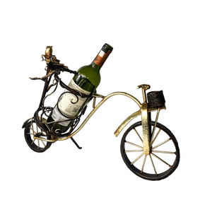 Wrought Iron Modern Bicycle Wine Rack Decor Art Sculpture Handmade Durable Customizable 3D Design Display <b>Stand</b> Wedding - Product Image 5