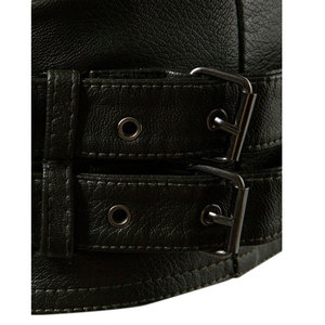 Stylish Custom Color 100% Leather Men's <b>Slim</b> <b>Fit</b> <b>Jacket</b> with Stand Collar Canvas Fabric High Street Style Reversible Design - Product Image 3