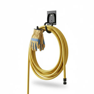 Grand crochet double en J pour le rangement dans les garages et ateliers, support mural en acier robuste, couleur noire GAPGAR005 - Product Image 6