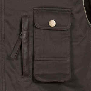 Chaleco de Motocicleta Profesional de Cuero, Resistente al Viento, Talla Grande, Sin Mangas, Chaleco de Seguridad para Carreras, Personalizable con Marca - Product Image 4