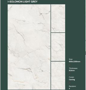 Azulejo de Porcelana Esmaltada de Alto Brillo para Baño y Sala de Estar, con Aspecto de Mármol Blanco, 600x1200mm, Antideslizante, para Pasillos y Hoteles - Product Image 6