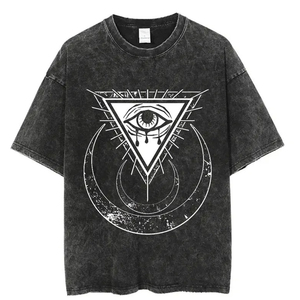 เสื้อยืดผู้ชายพิมพ์ลายโลโก้แบบ DTG ผ้าฝ้าย/โพลีเอสเตอร์ 100% ระบายอากาศได้ดี กันยับ เป็นมิตรกับสิ่งแวดล้อม แห้งเร็ว สไตล์สตรีทแวร์ - Product Image 4