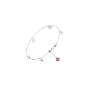 Pretty 0.26 Ct Lab Grown Diamond Multi Stone Hanging Bracelet In 9K Yellow White And Rose <b>Gold</b> - Product Image 2