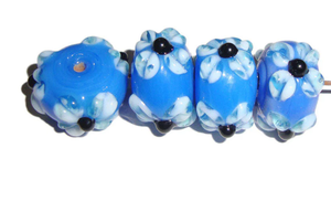 Perles en verre de Murano rondes 3D faites à la main en gros |   Perles sculptées de 12 mm |   Perles de bijoux en verre soufflé vénitien en vrac, emballées dans une boîte - Product Image 5