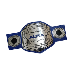 Ceinture de champion Alpla pour les meilleurs employés, ceinture de récompense personnalisable avec sangle bleue, trophée de haute qualité pour la reconnaissance des employés - Product Image 6