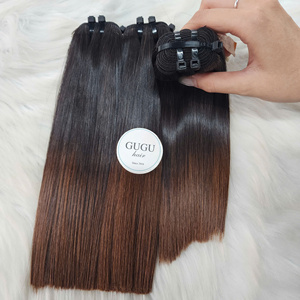 ผมตรงแบบ Bone Straight คุณภาพสูงแบบ Super Double Drawn  ขนาด 8 นิ้ว 10 นิ้ว สีน้ำตาลออมเบร ผมแท้ 100% สำหรับผู้หญิงผิวสี - Product Image 3