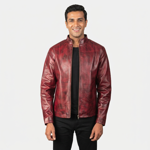 High Quality Fashion <b>Leather</b> <b>Jackets</b> for <b>Men's</b> Plain Solid Color Plus Size Breathable Custom <b>Men</b> <b>Leather</b> <b>jacket</b> for <b>men</b> - Product Image 5