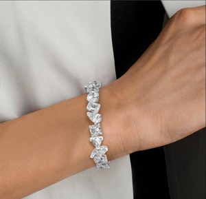 สร้อยข้อมือประดับเพชรทรงหลากหลายสีโรสโกลด์ 9K ที่สวยงามน่าทึ่ง 30.20 CTW - Product Image 5