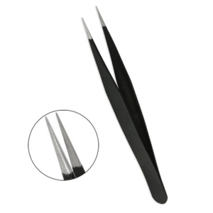ZULLO INDUSTRIES 2 Piece Eyelash Extension Tweezers Set Powder Coated Stainless Steel Isolation Lash <b>Tools</b> Custom Color - Product Image 1