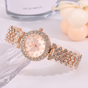 2026 New Factory Wholesale Fashion Simple Unisex Alloy Quartz <b>Watch</b> Plastic Band Glass Lightweight Hand Bracelet <b>Set</b> for Ladies - Product Image 5