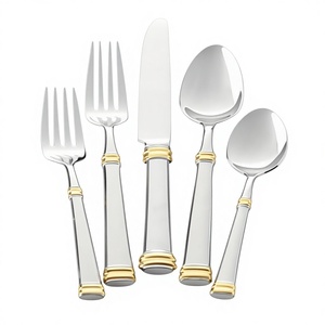 Polished Silverware With LID Thin Stem Travelling Office <b>Lunch</b> Breakfast Dinnerware Home Cutlery <b>Set</b> With Logo Pattern - Product Image 3